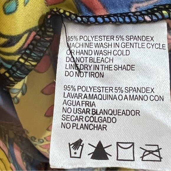 Flattering rope detailed vibrant colors empire waist dress size small - Picture 5 of 5